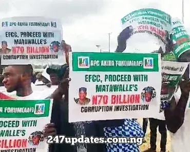 Alleged N70bn fraud: Protesters storm EFCC HQ, call for reopening of Matawalle’s probe
