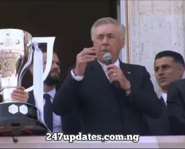 WATCH: Career change incoming? Carlo Ancelotti brilliantly leads singing of Real Madrid’s anthem