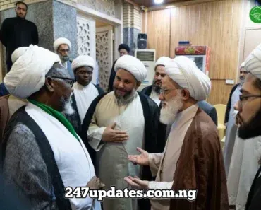Sheikh Zakzaky Paid homage to Grand Ayatollah Yaqoubi in Najaf