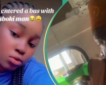 Nigerian Lady Who Sat Close to ‘Aboki’ Man Inside Bus Captures His Rare Act on Camera, Leaks Video