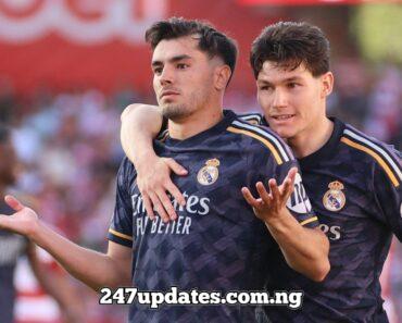 Real Madrid midfielder Brahim Diaz delighted with double in victory over Granada