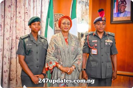 You are a reference point for all Nigerian youth,Oluremi Tinubu tells visiting First Female Nigerian Graduate of Royal Military Academy, UK
